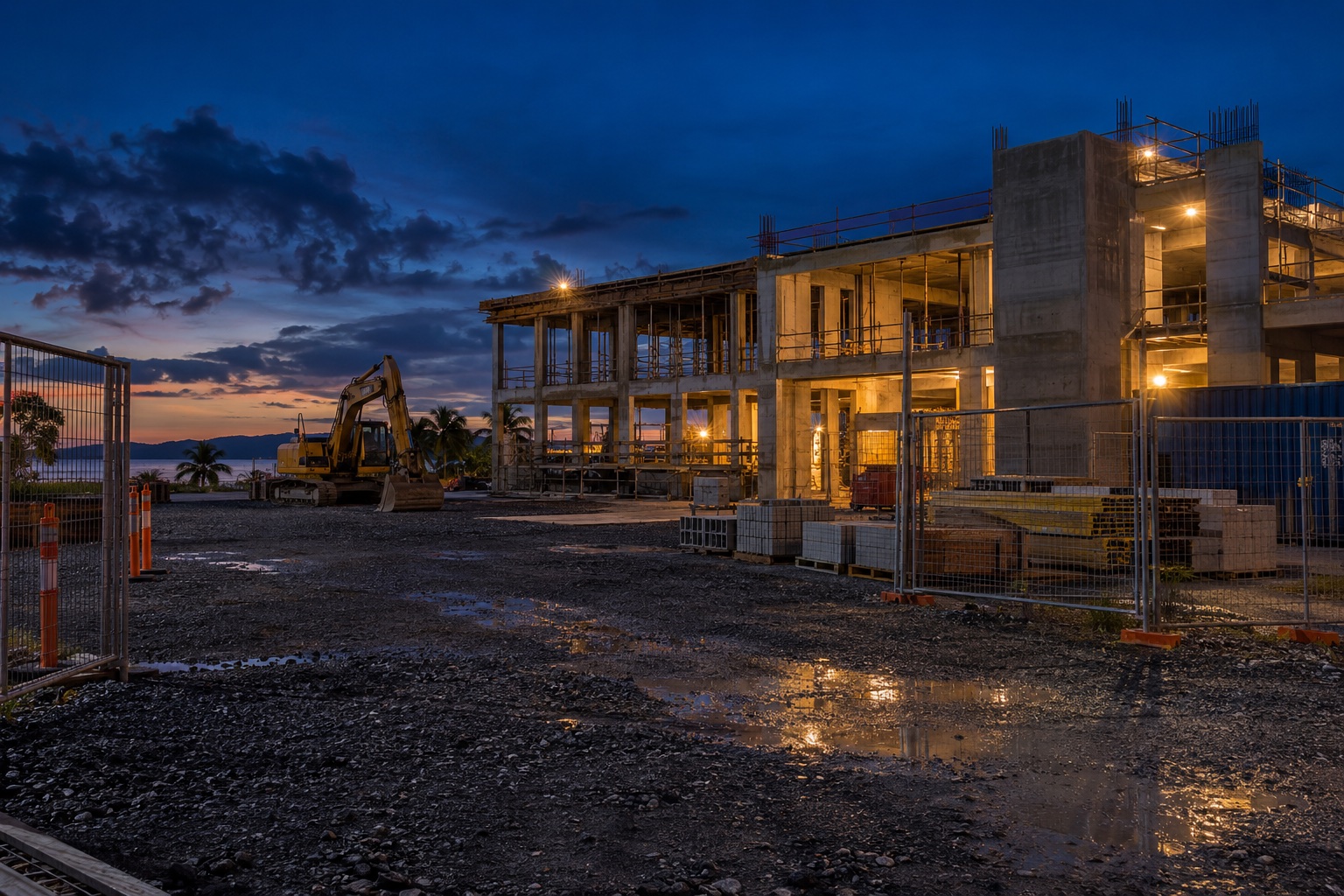 Illustrative construction site